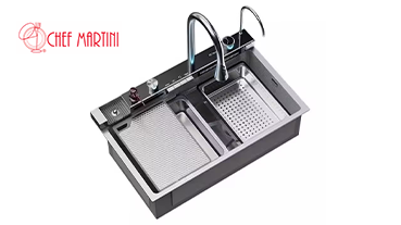 CHEF MARTINI 94/68 Silver 304 stainless steel smart kitchen sink